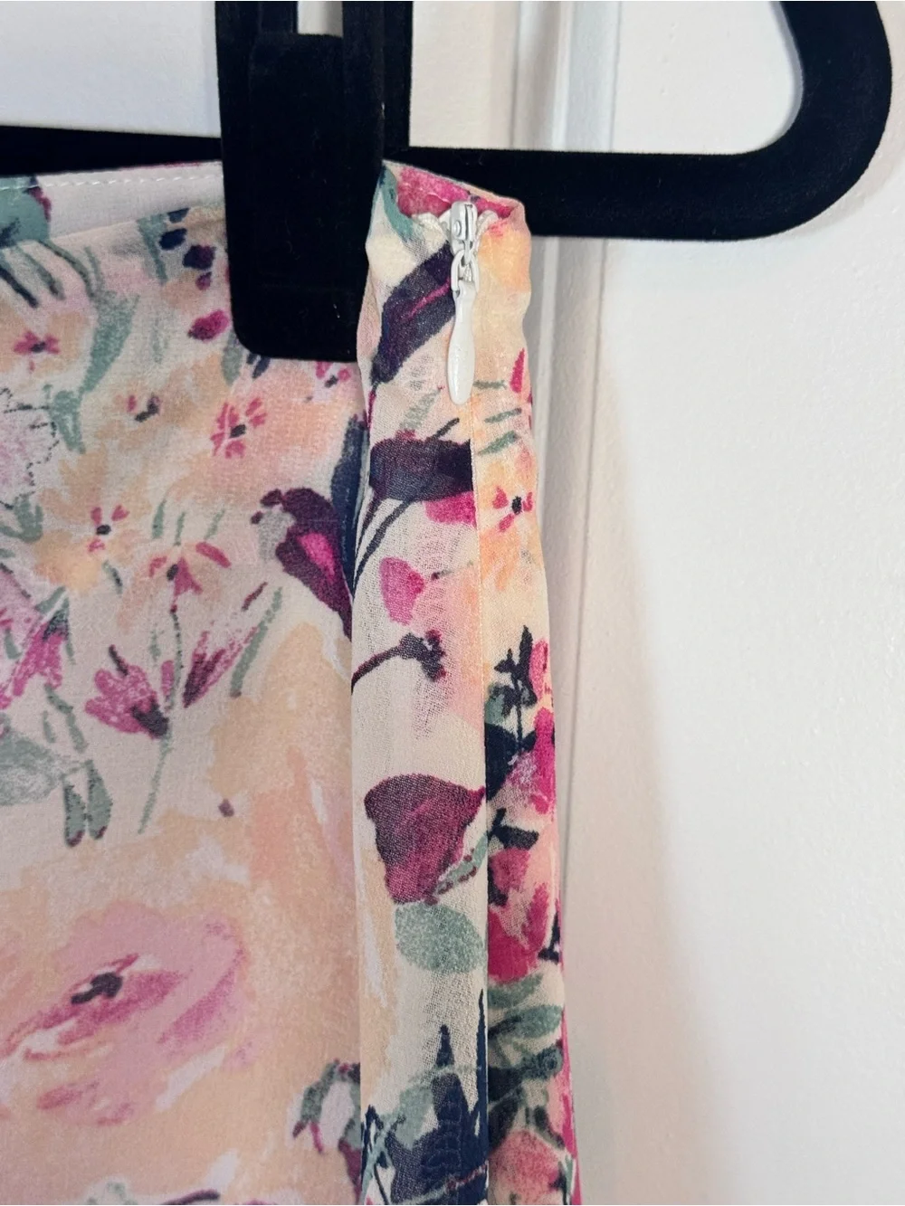 En Saison Fleur Midi Skirt M Free People Pink Floral Tiered Cottagecore Romantic